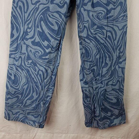 H&m Divided Women's 10 Swirl Blue Jeans - Picture 4 of 15